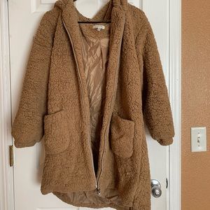 Long sleeve teddy coat